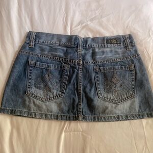 Machine Premium Denim 
Blue Jean Mini Skirt